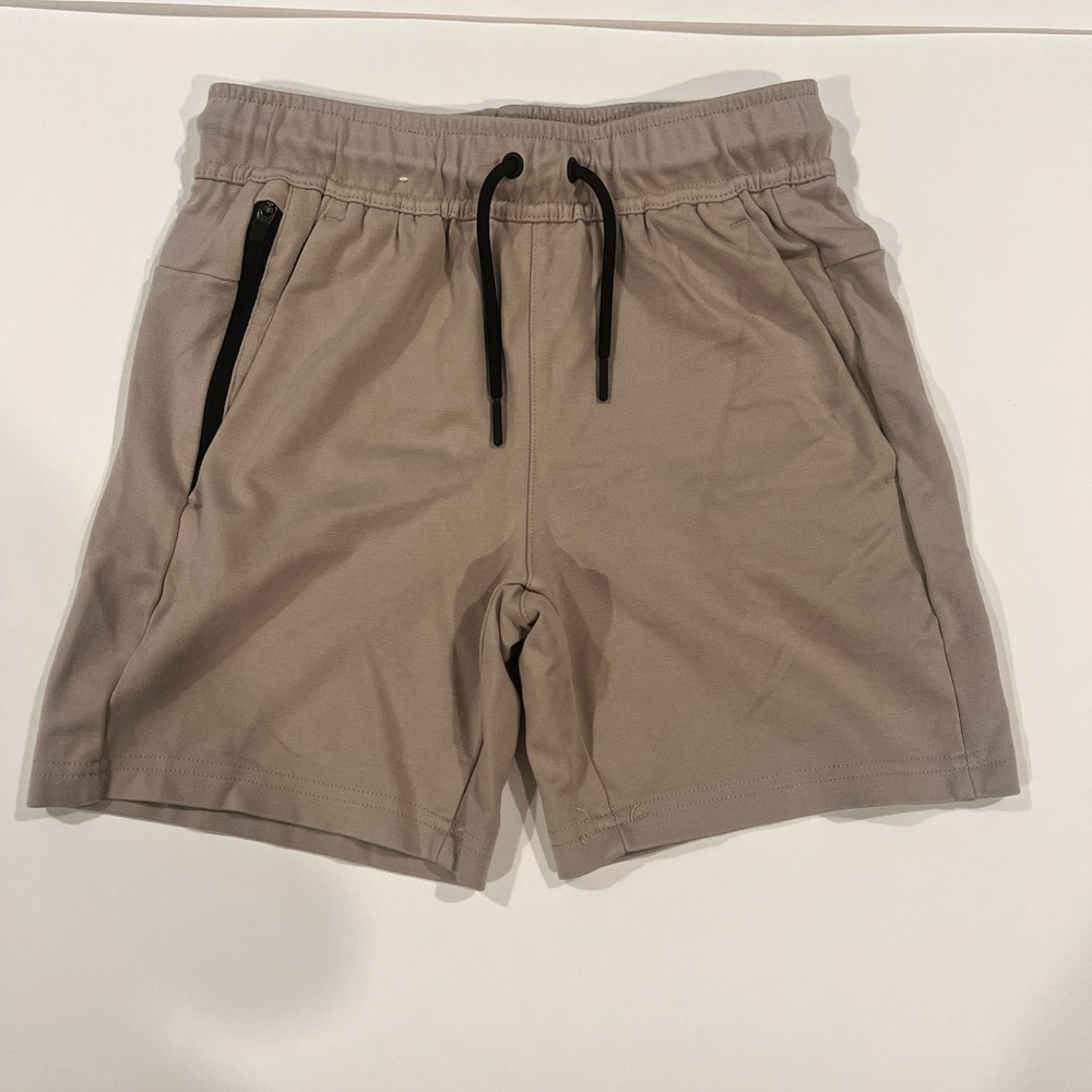 Boys Khaki Drawstring Shorts